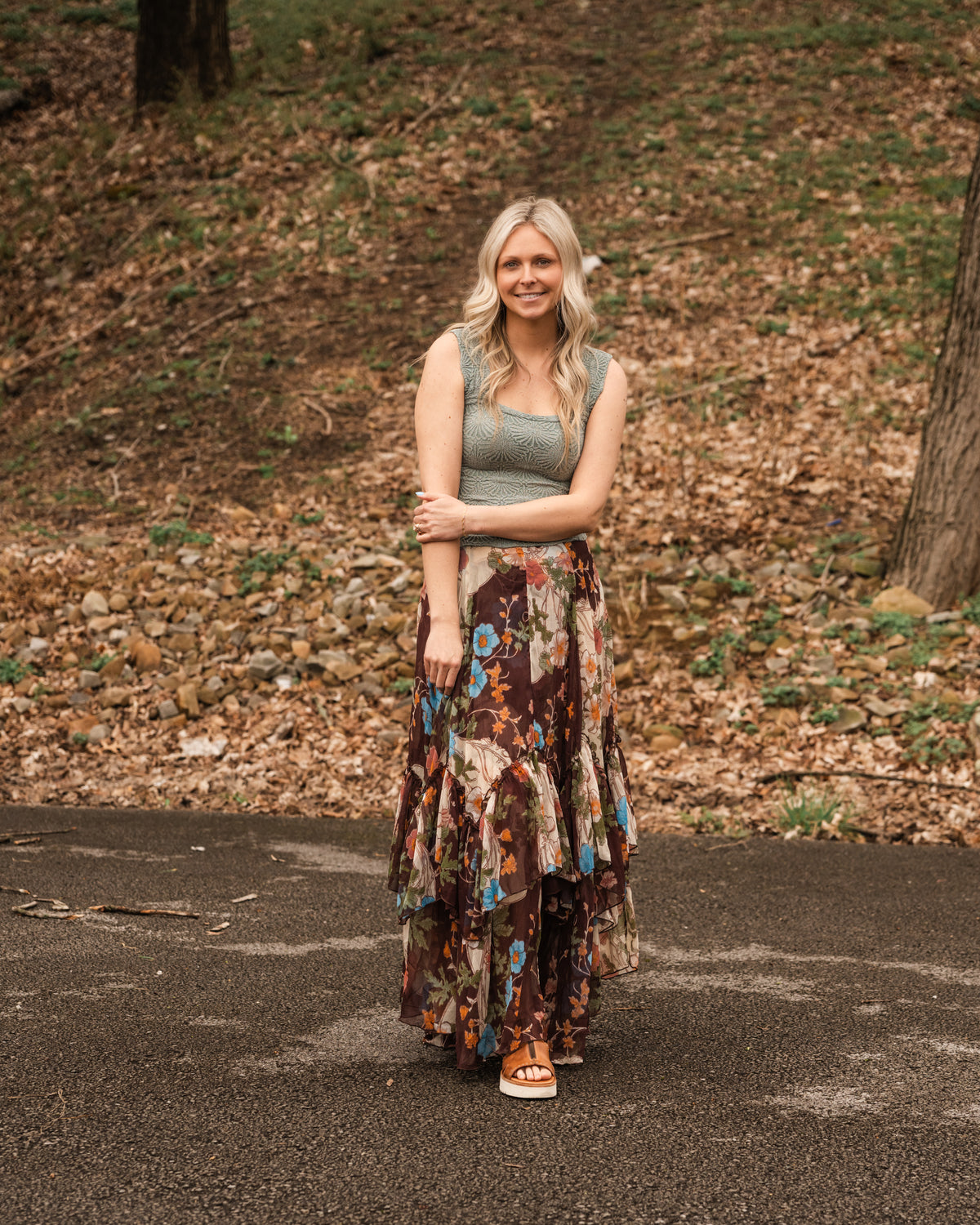 Free People Love Letter Cami Forest Run