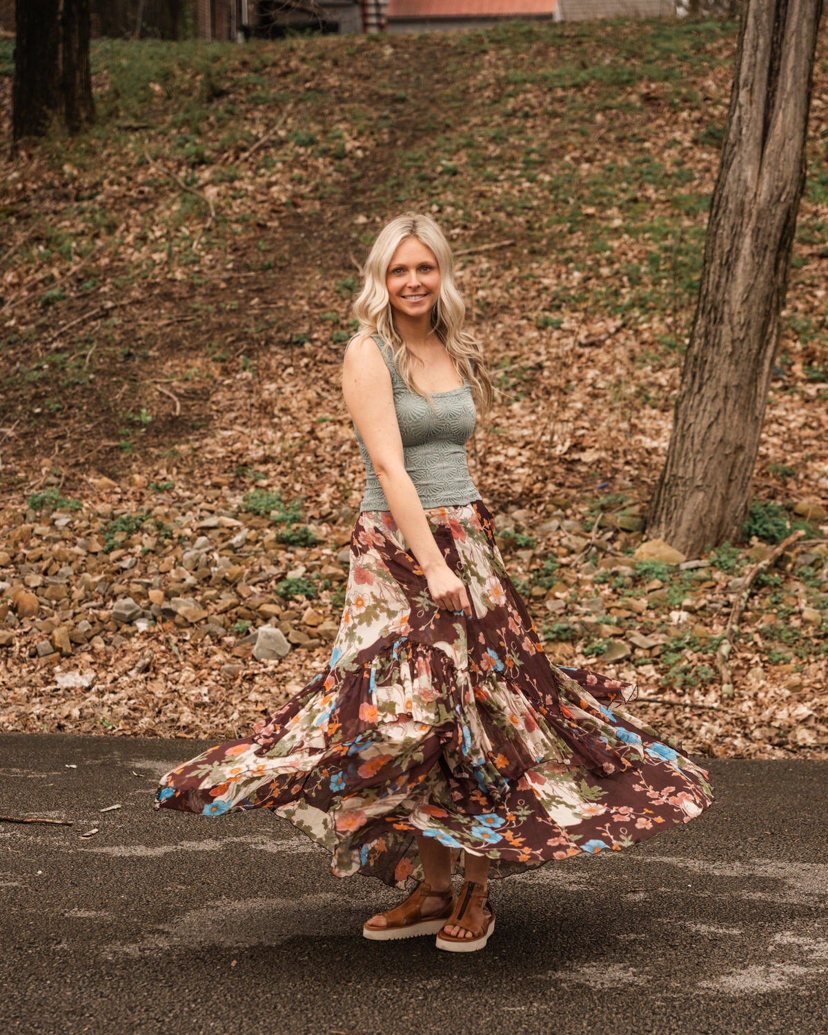 Free People Love Letter Cami Forest Run