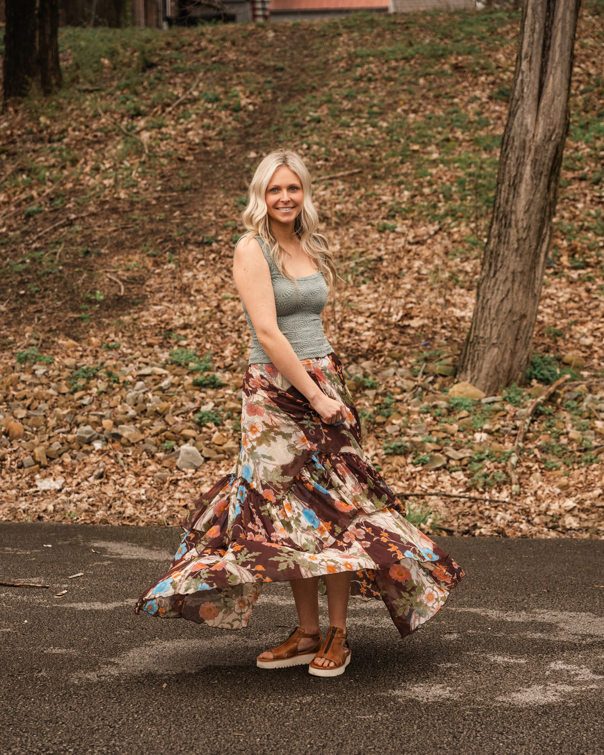 Free People Love Letter Cami Forest Run