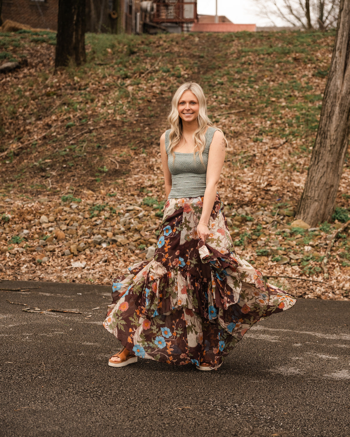 Free People Love Letter Cami Forest Run