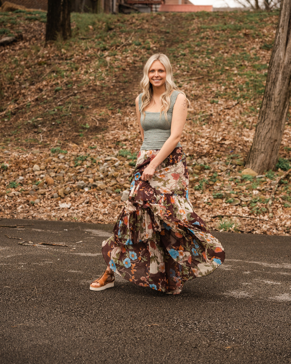 Free People Love Letter Cami Forest Run