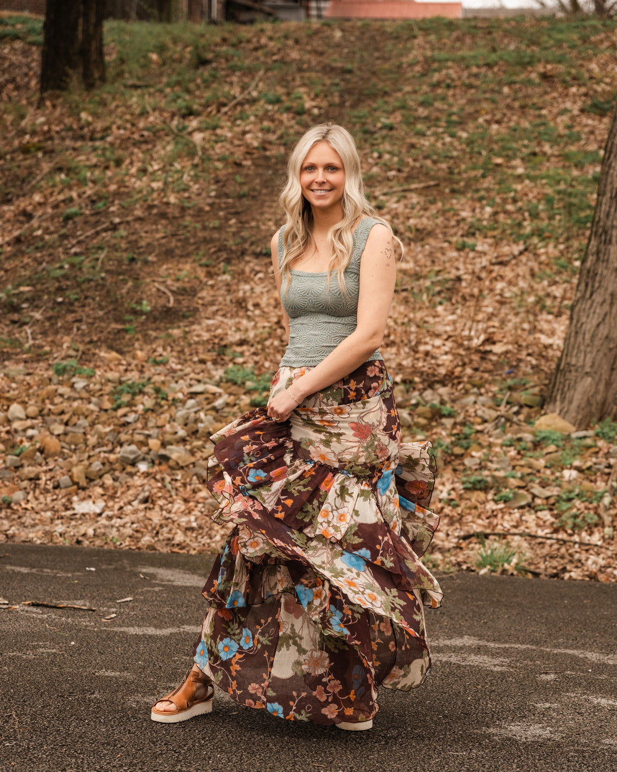 Free People Love Letter Cami Forest Run