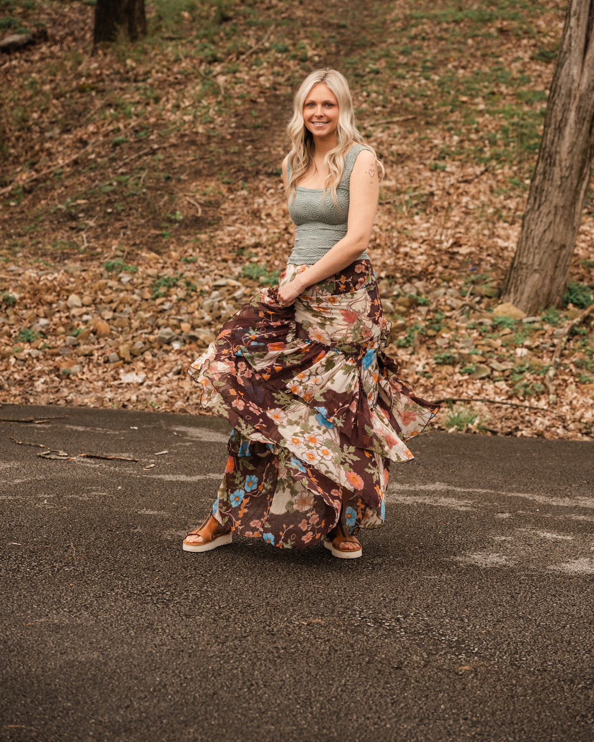 Free People Love Letter Cami Forest Run