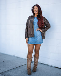 Free People Atlas Denim Mini Dress