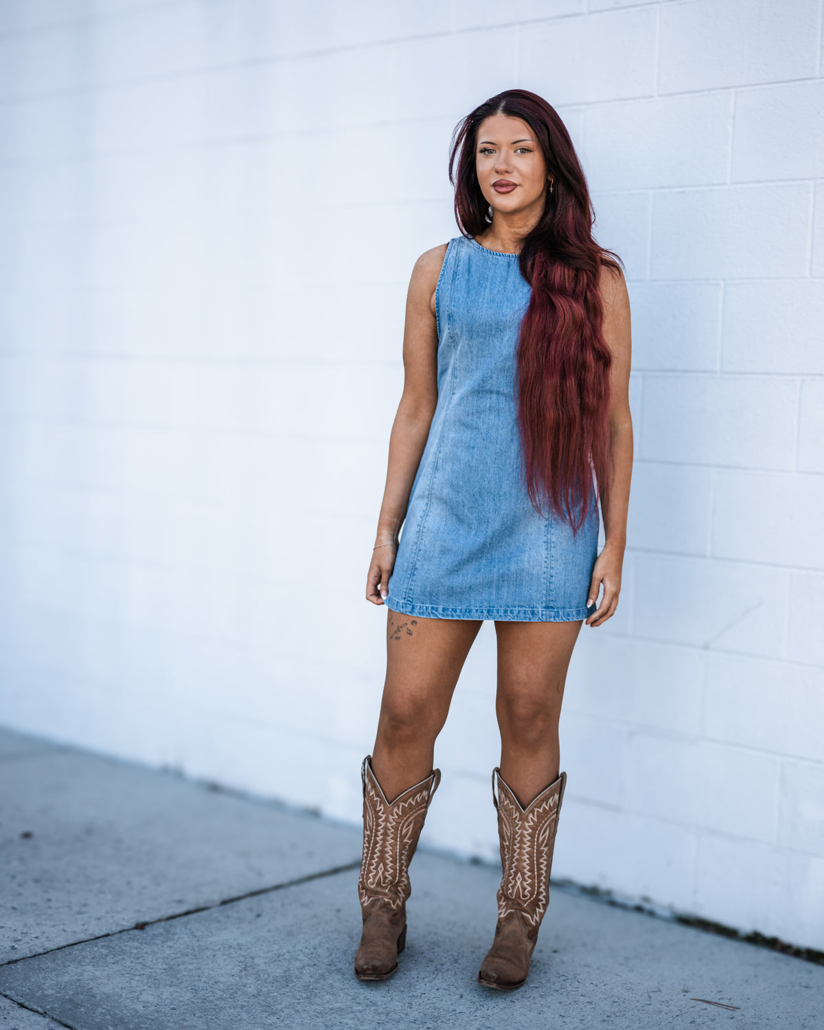 free people denim mini dress Free People Atlas Denim Mini Dress