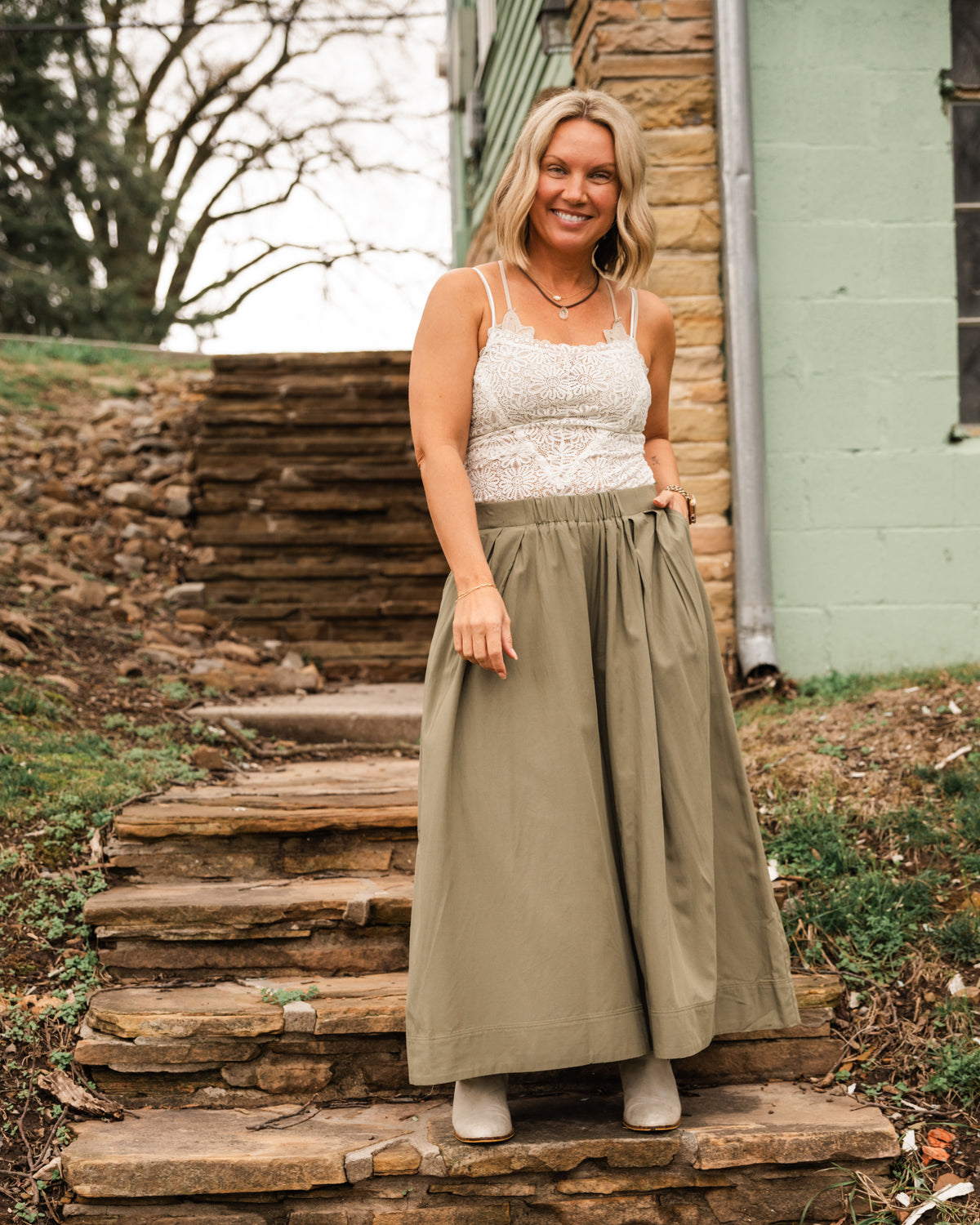 Dry Herb Wide Leg Pants