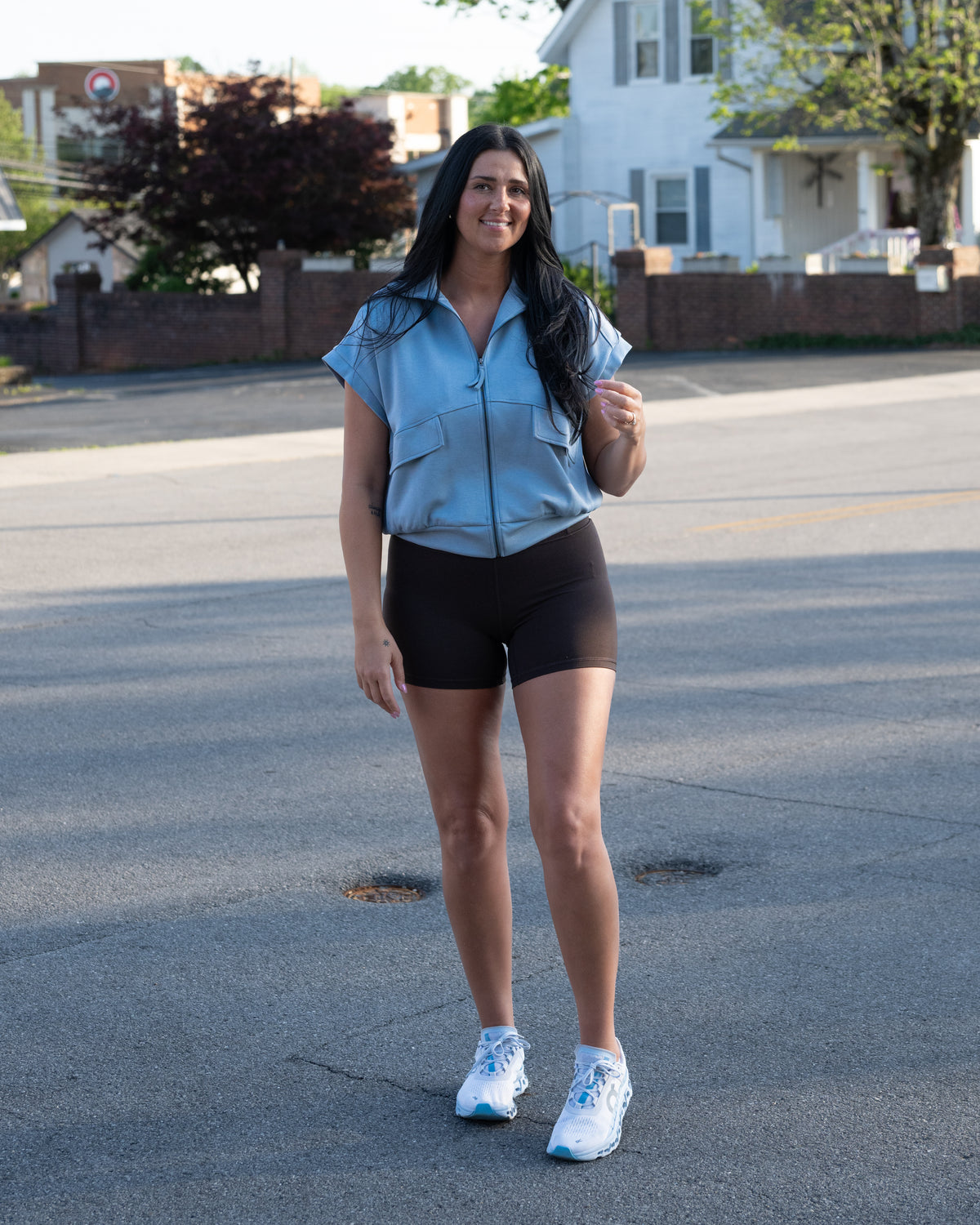 Free People Never Better Bike Shorts in Chocolate