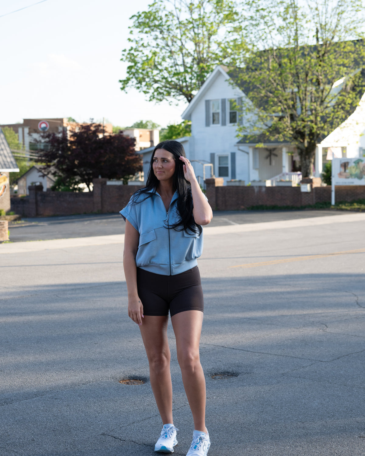 Free People Never Better Bike Shorts in Chocolate