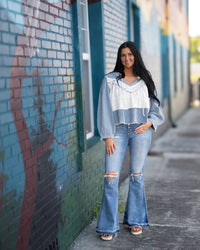 Denim & Ruffles Top