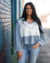 Denim & Ruffles Top