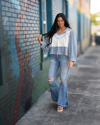 Denim & Ruffles Top