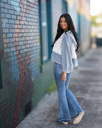 Denim & Ruffles Top