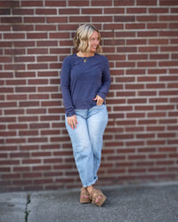 Free People Nova Long Sleeve in Peacoat