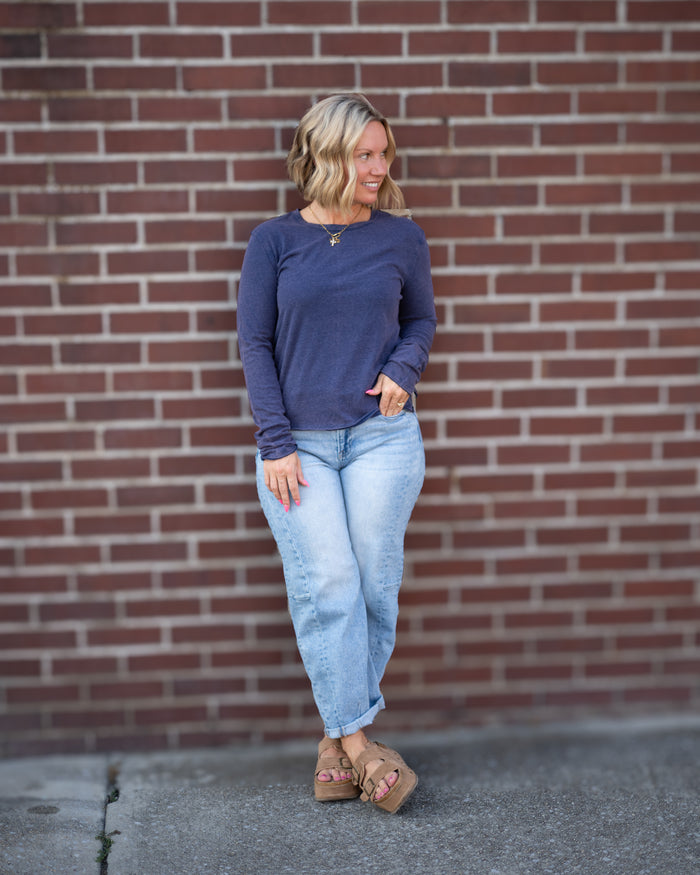 Free People Nova Long Sleeve in Peacoat