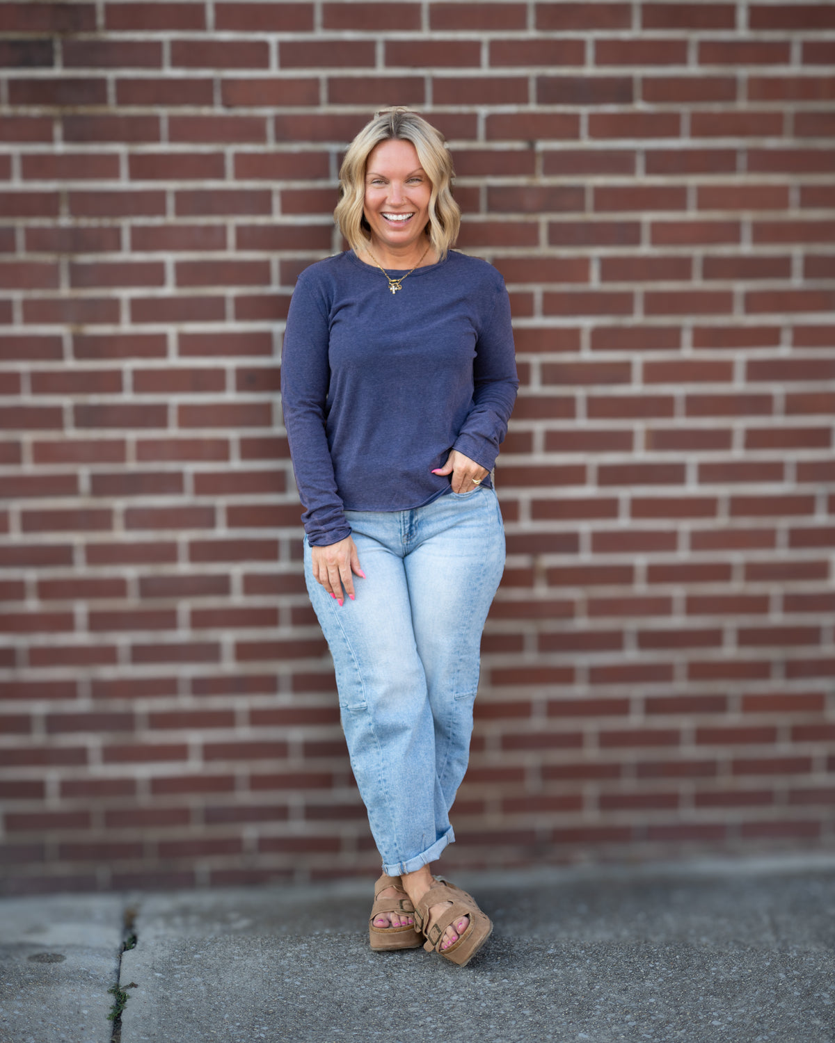 Free People Nova Long Sleeve in Peacoat