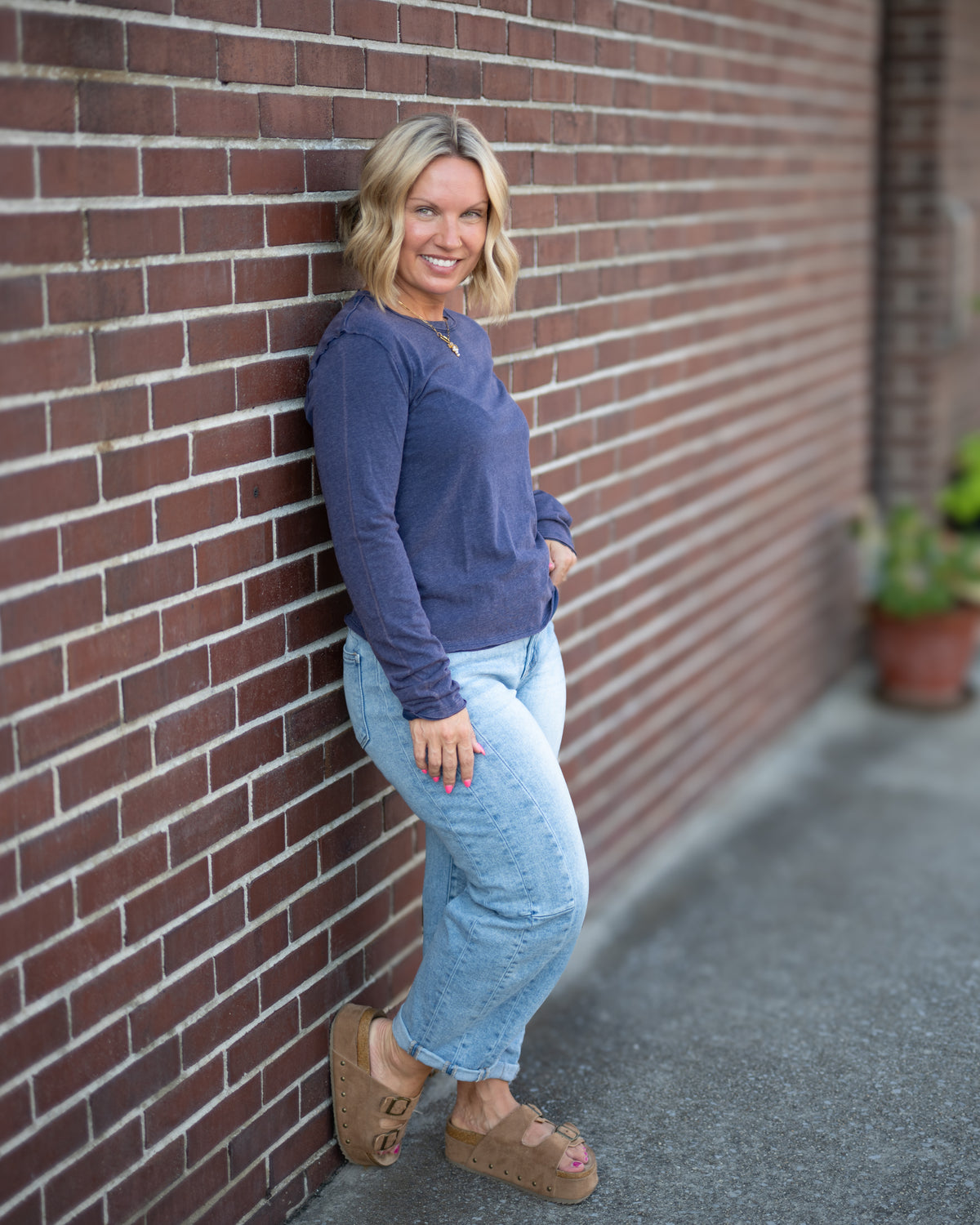 Free People Nova Long Sleeve in Peacoat