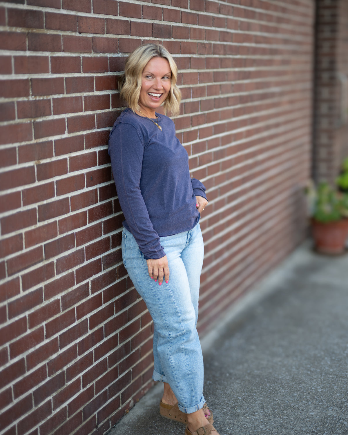 Free People Nova Long Sleeve in Peacoat