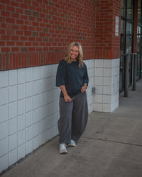 Free People Hot Shot Easy Pant in Vintage Black