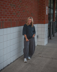 Free People Hot Shot Easy Pant in Vintage Black