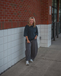 Free People Hot Shot Easy Pant in Vintage Black