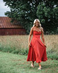 Free People Another Season Midi Dress in Sour Sweet
