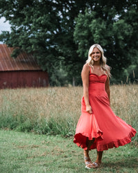 Free People Another Season Midi Dress in Sour Sweet