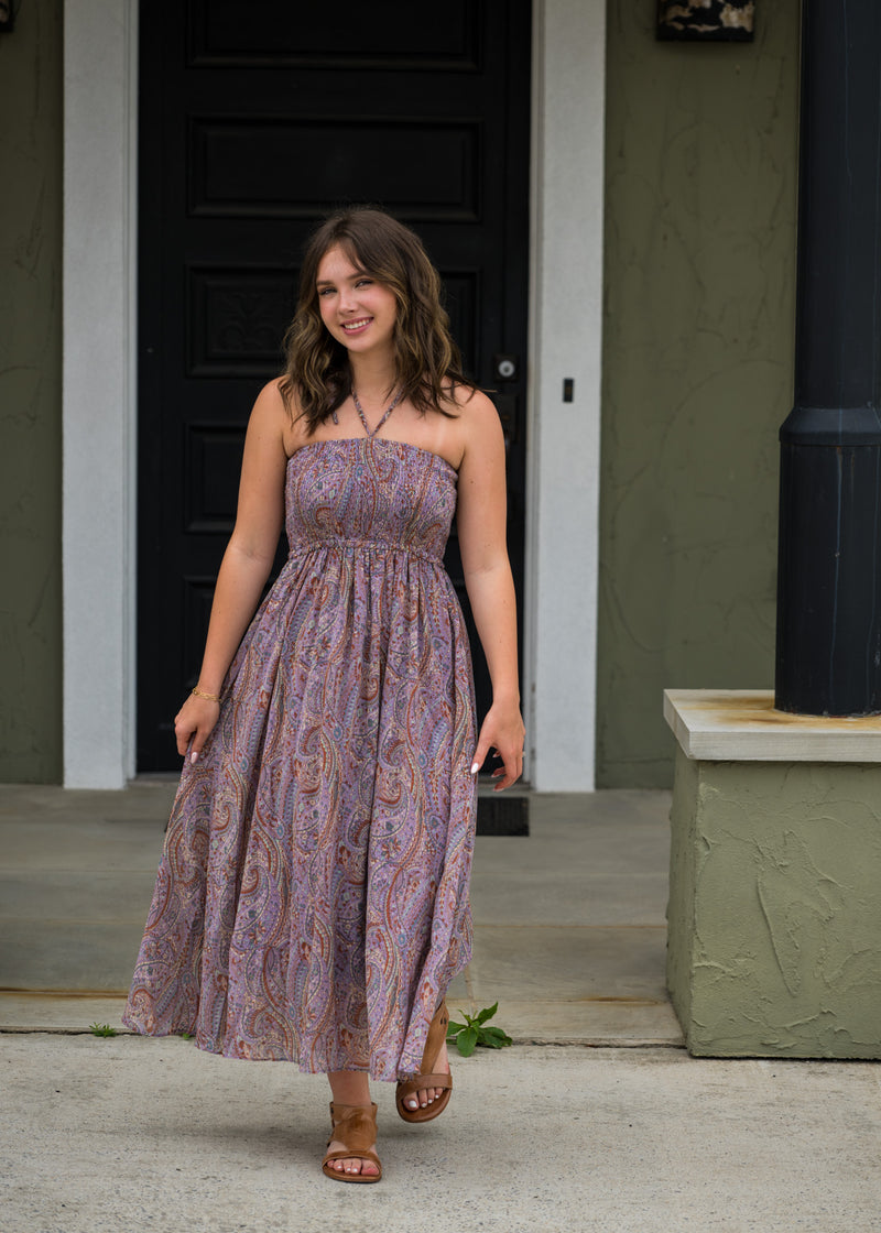 Purple Haze Halter Maxi Dress