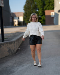 Prime Time Vegan Leather Shorts