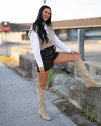 Mixed Media Layered Sweater