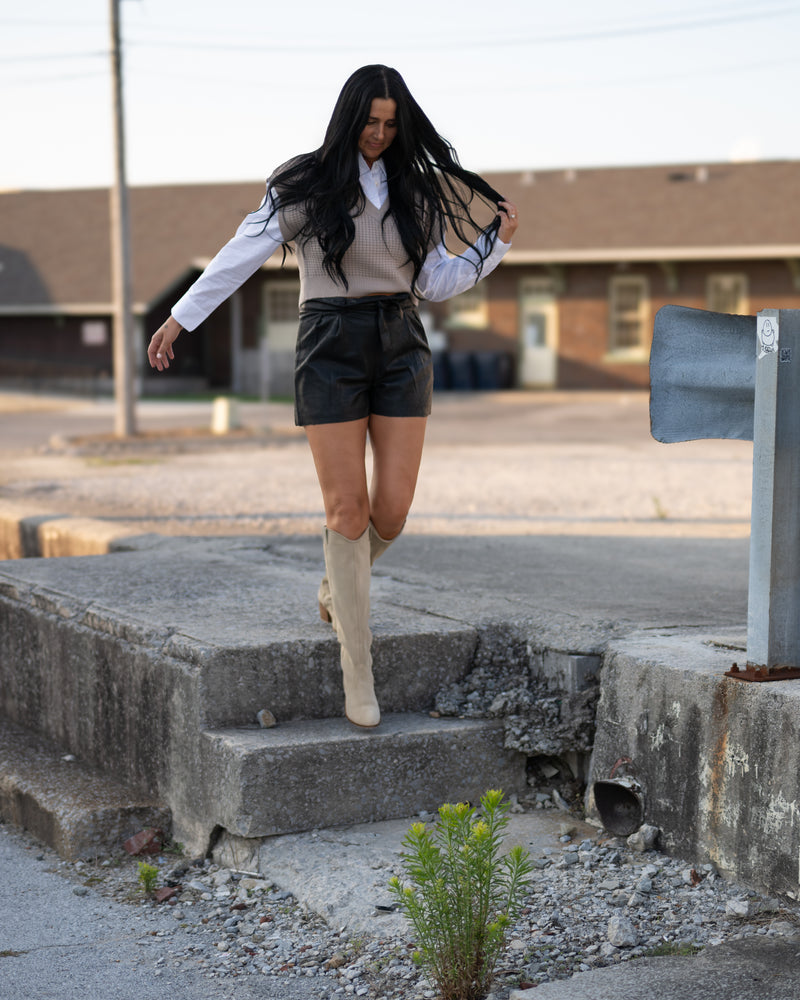 Mixed Media Layered Sweater