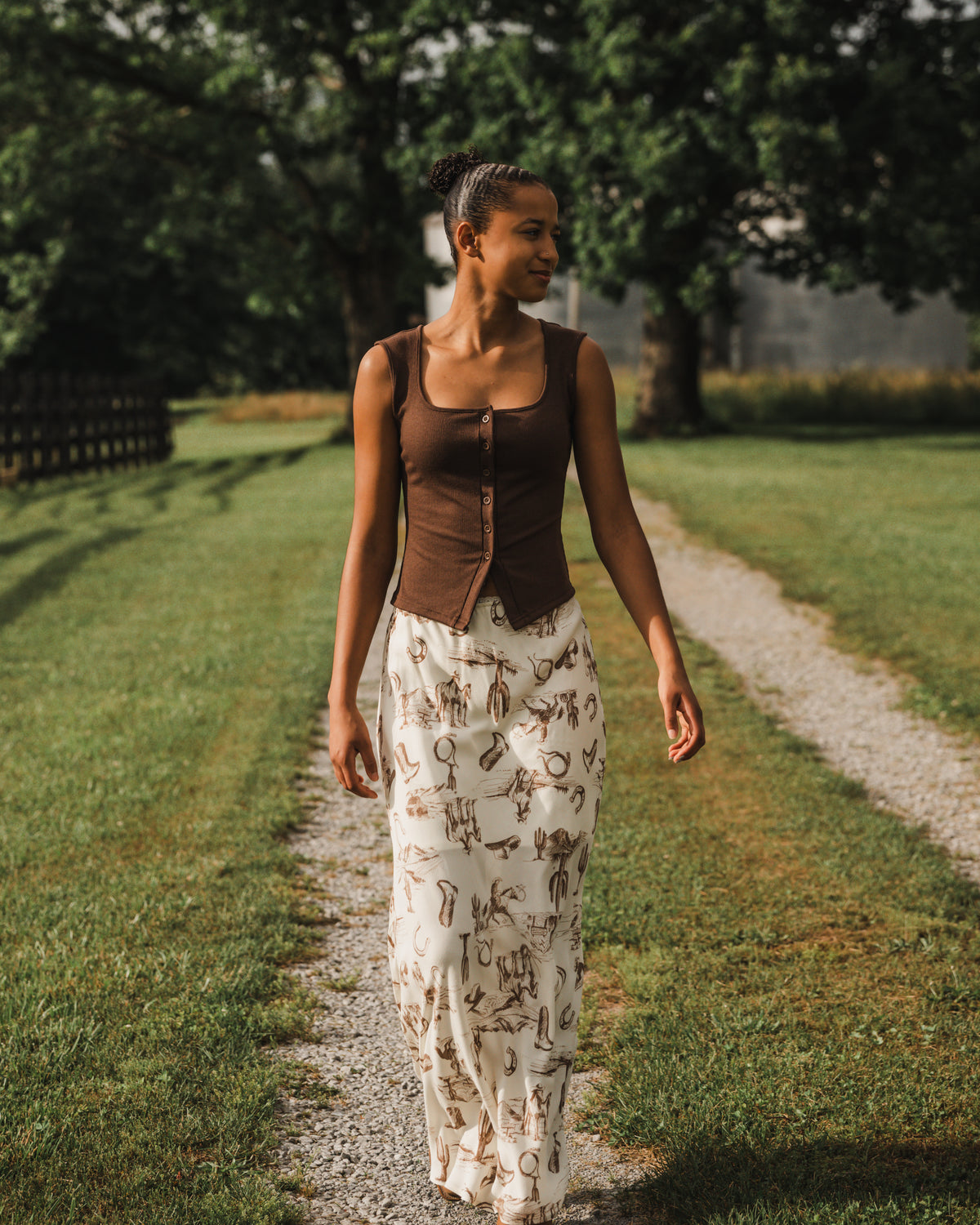 Down to the Wire Tank in Brown