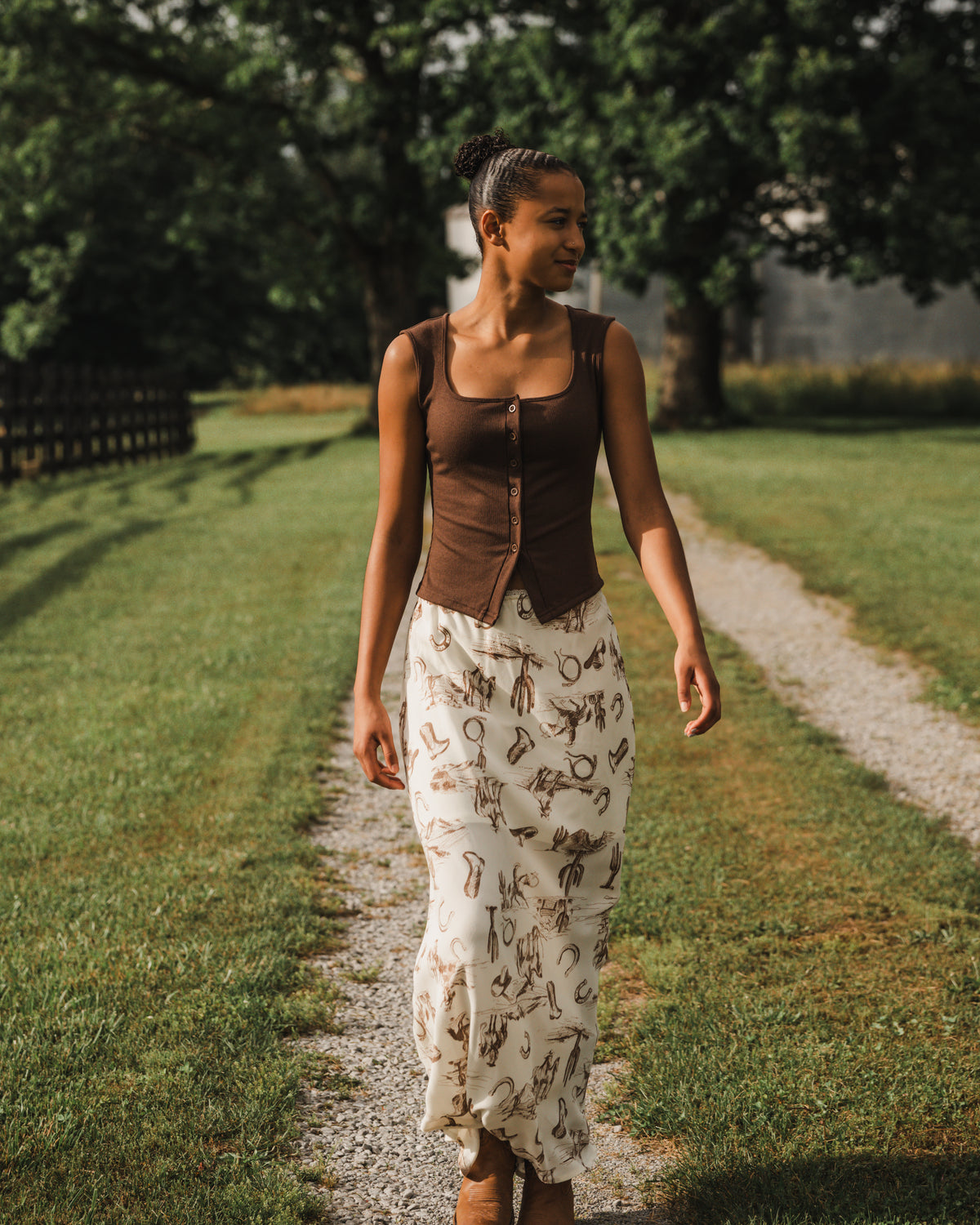 Down to the Wire Tank in Brown