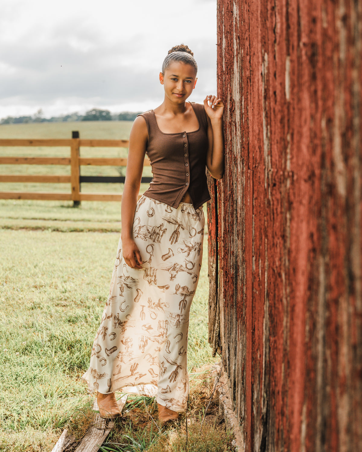 Down to the Wire Tank in Brown