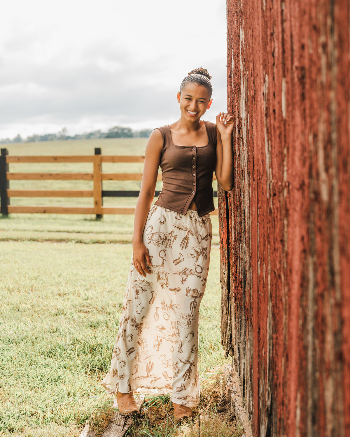 Down to the Wire Tank in Brown