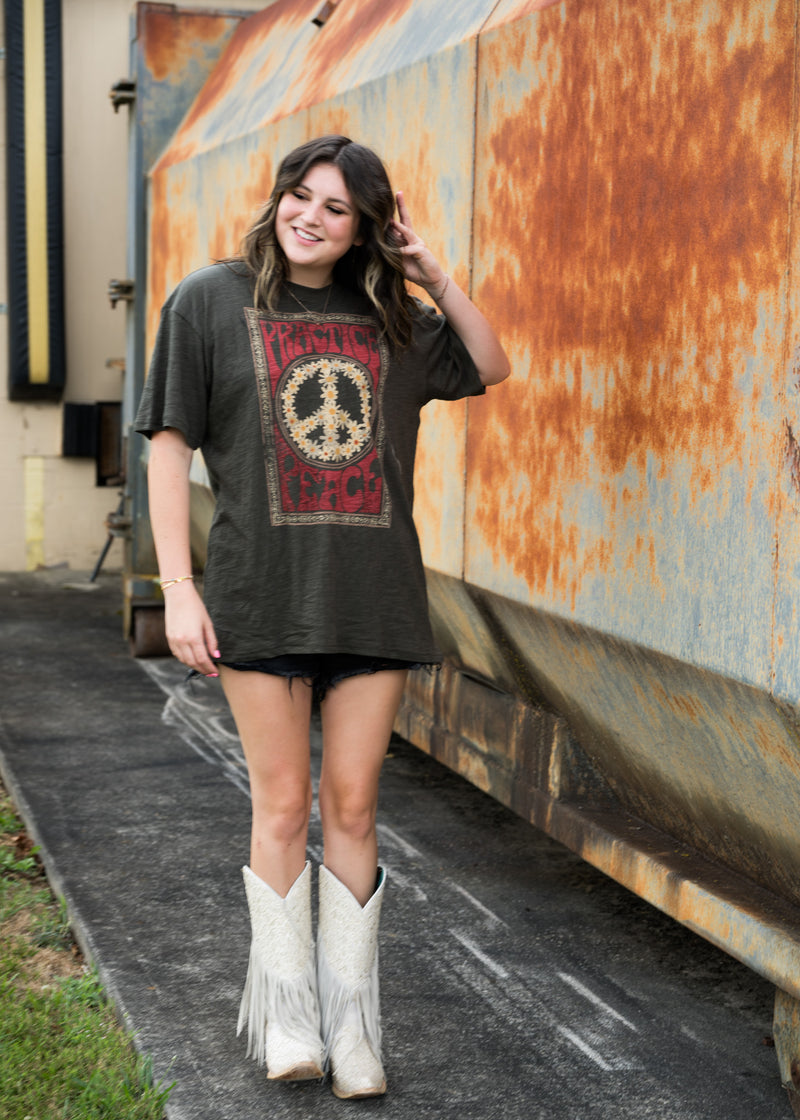 Natural Life Practice Peace Boyfriend Tee