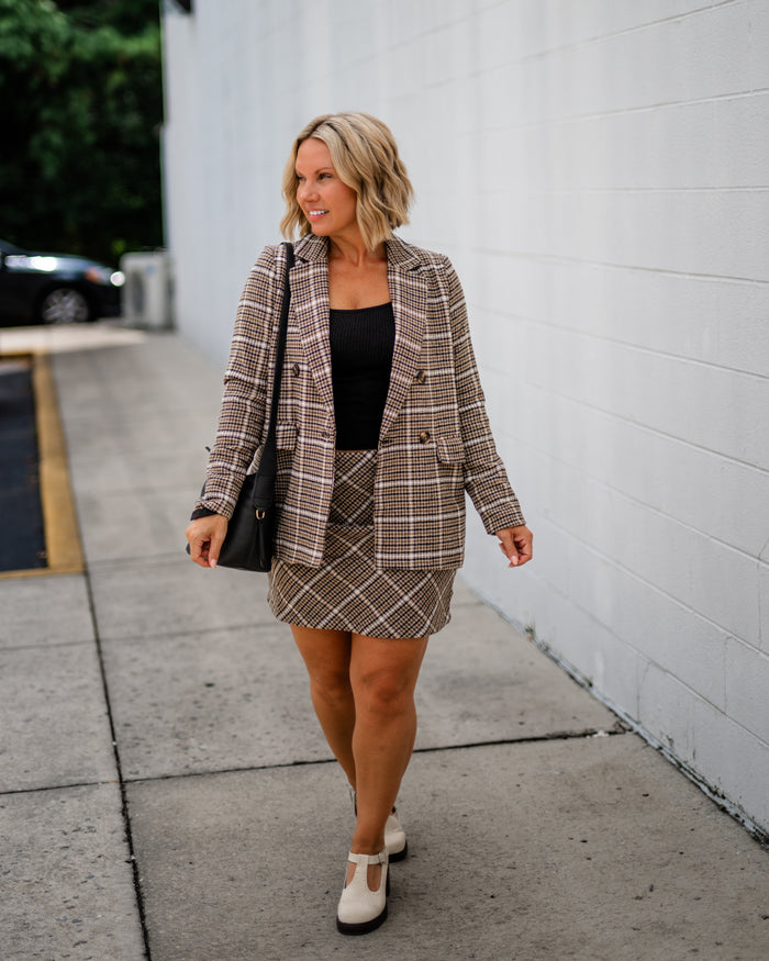 Sadie & Sage Gossip Girl Plaid Mini Skirt