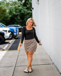 Sadie & Sage Never Better Square Neck Long Sleeve Top