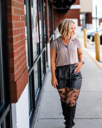 Prime Time Vegan Leather Shorts