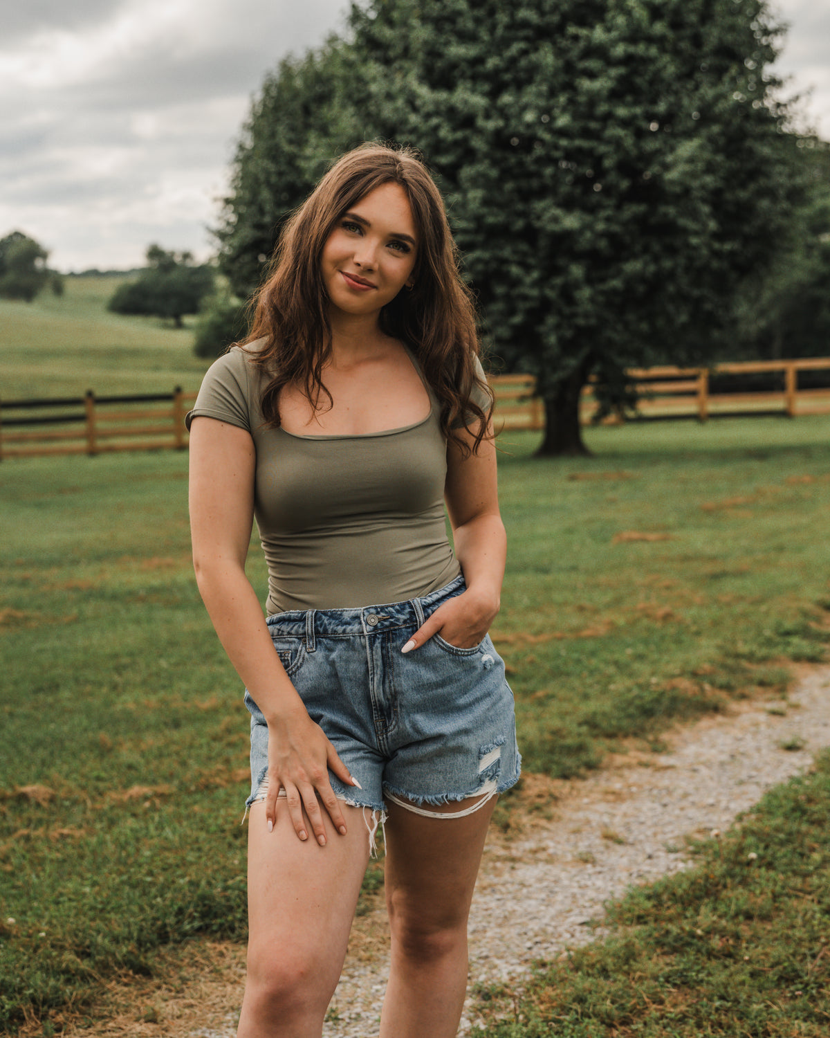 Free People Sunfade Clean Lines Tee in Laurel Canyon