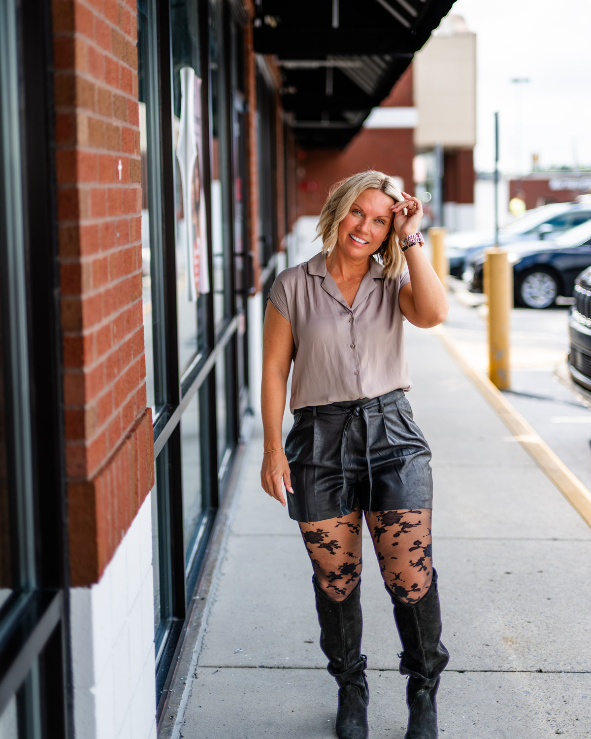 Prime Time Vegan Leather Shorts
