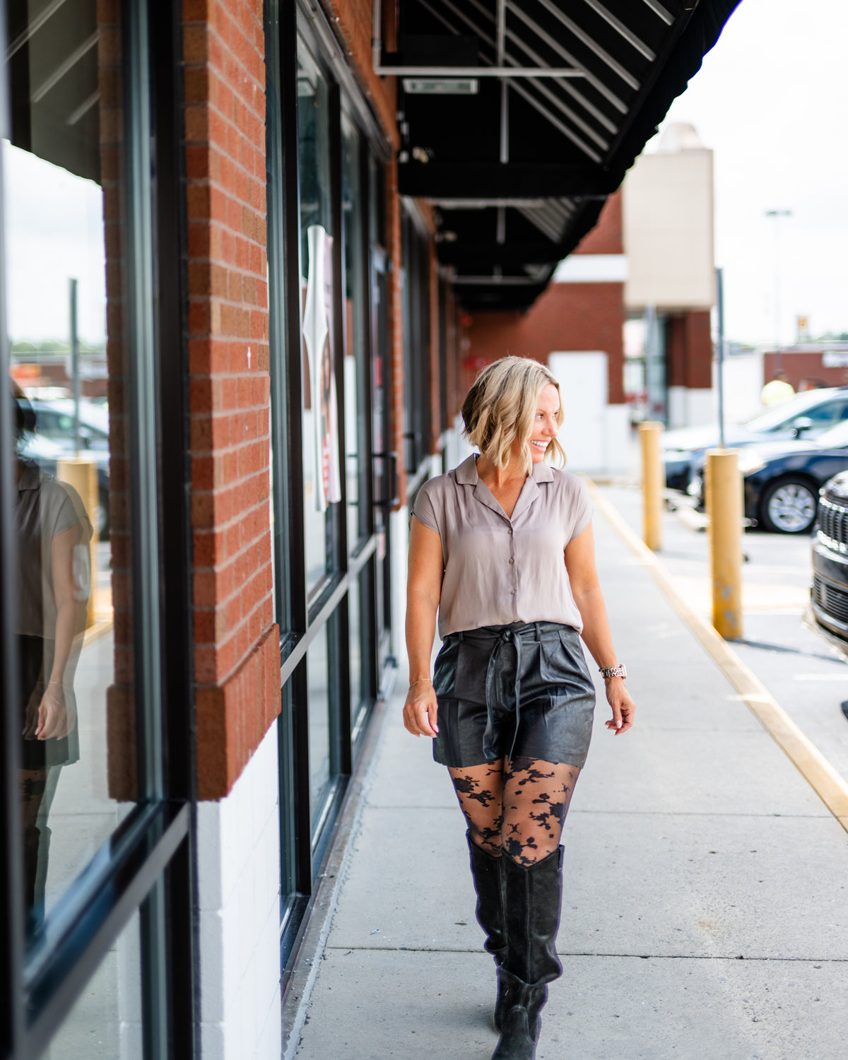 Prime Time Vegan Leather Shorts