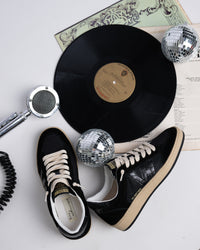 Vintage Havana Next Sneakers in Black Crocodile