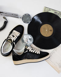 Vintage Havana Next Sneakers in Black Crocodile