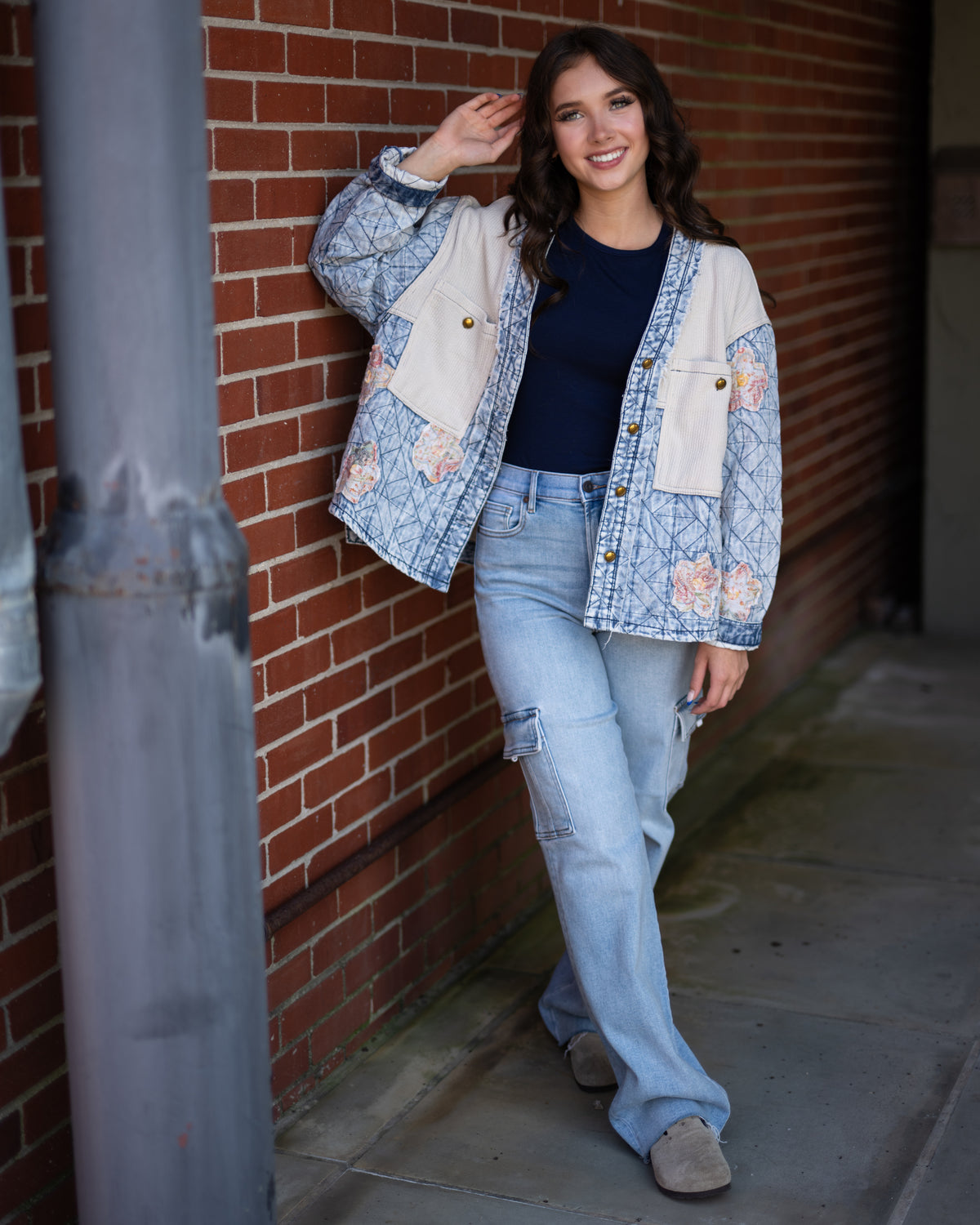 POL Quilted Patchwork Jacket