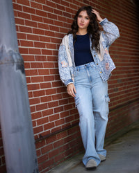 POL Quilted Patchwork Jacket