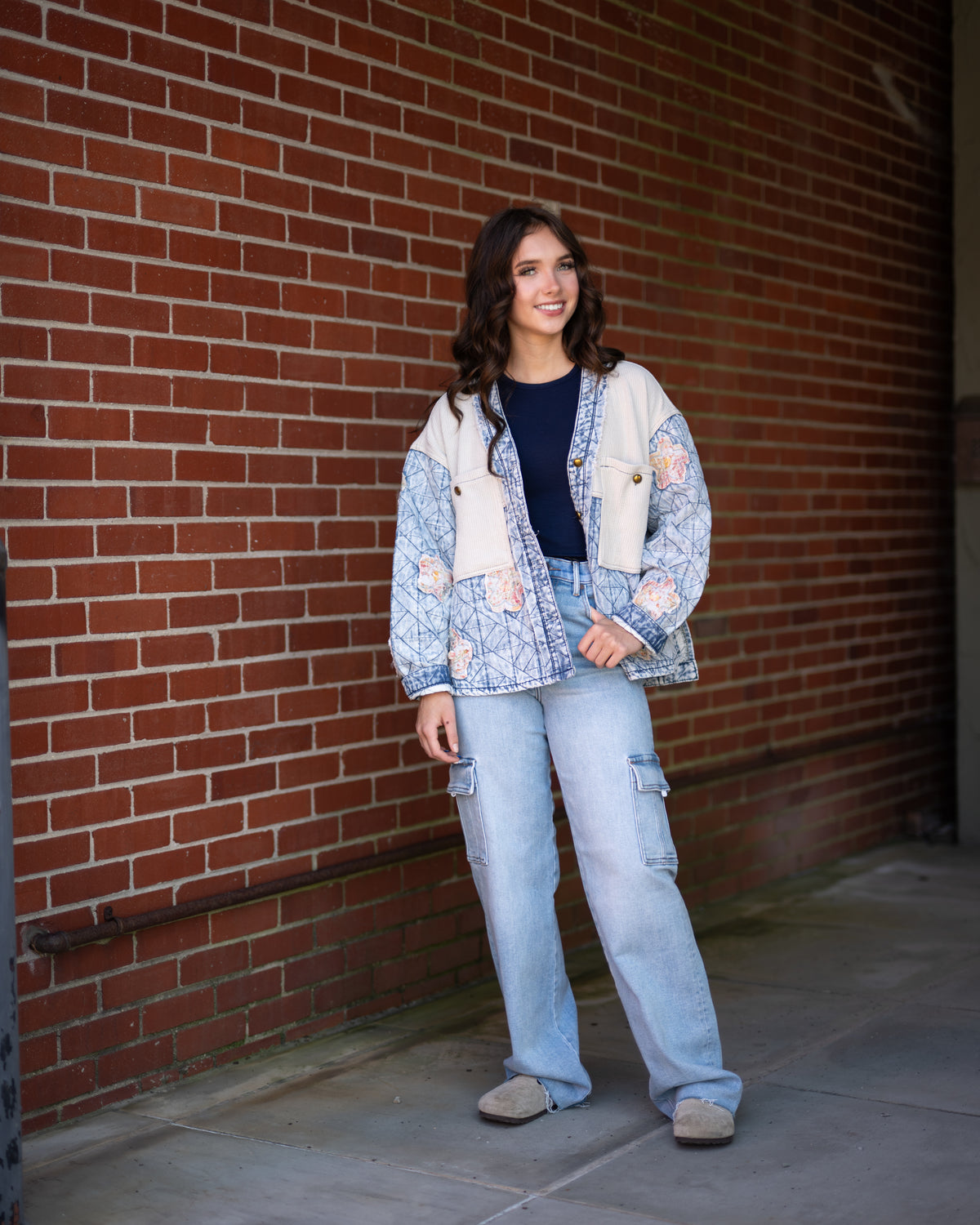 POL Quilted Patchwork Jacket