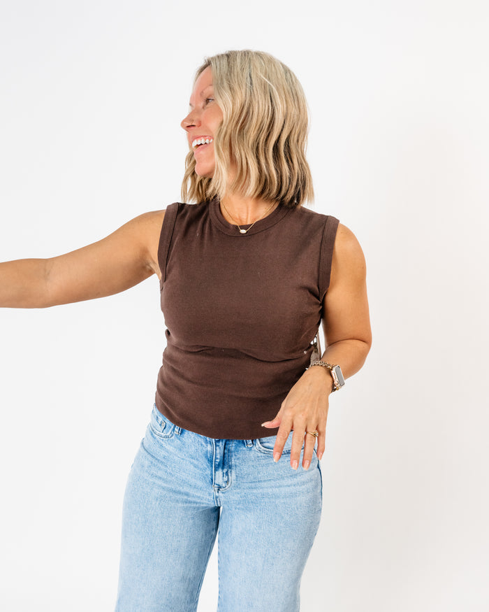 Free People Murphy Tank Chocolatier