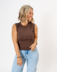 Free People Murphy Tank Chocolatier