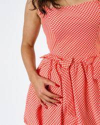 Strawberry Social Bubble Bow Dress