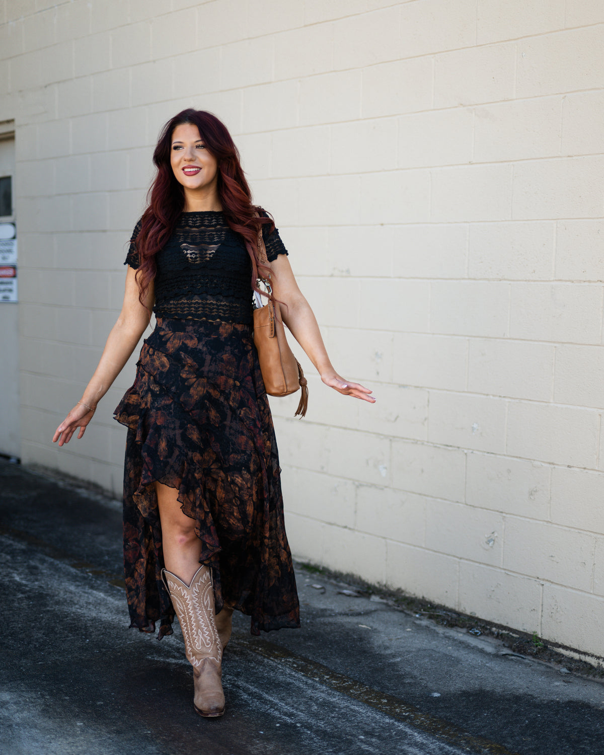 Free People Angelina Lace Tee